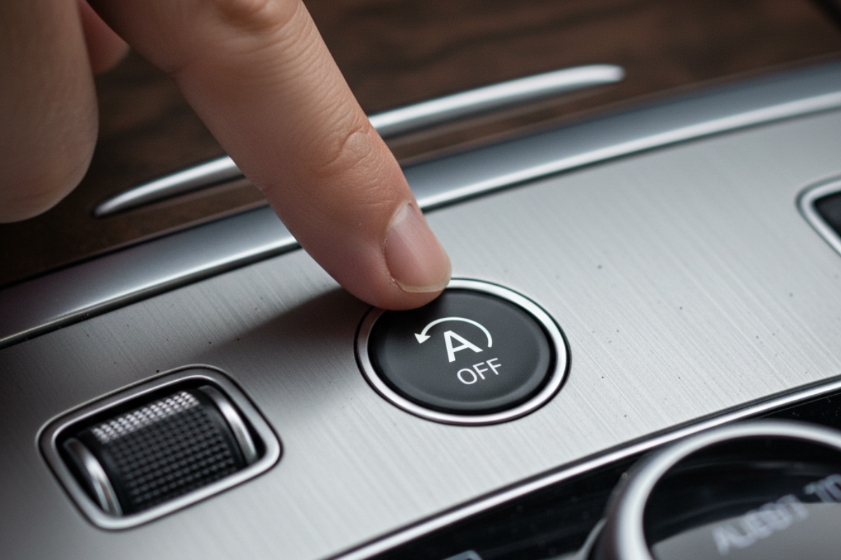 Start-stop sistem dugme u automobilu