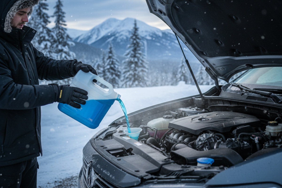 Sipanje zimskog koncentrata u rezervoar