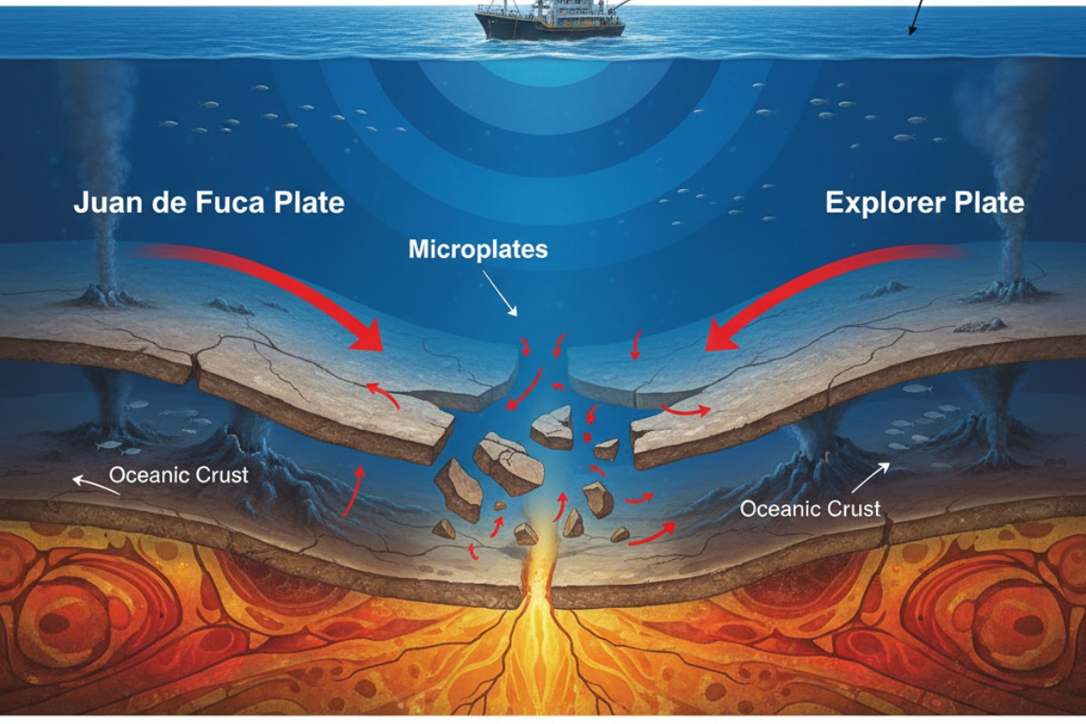 Tektonska aktivnost i senzori na dnu okeana