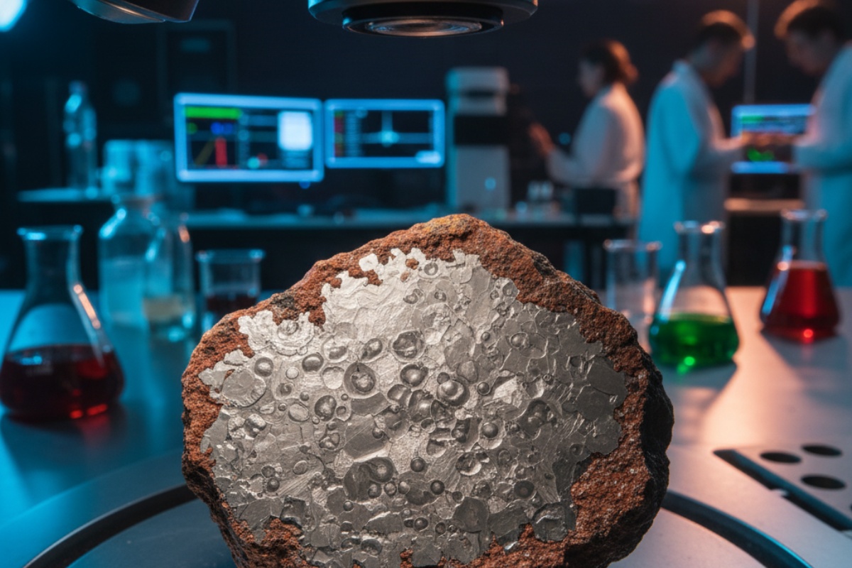 Analiza meteorita Maryborough u laboratoriji