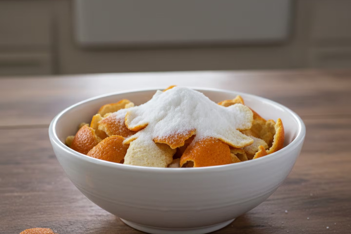 Priprema prirodnog osveživača od pomorandžine kore i sode bikarbone