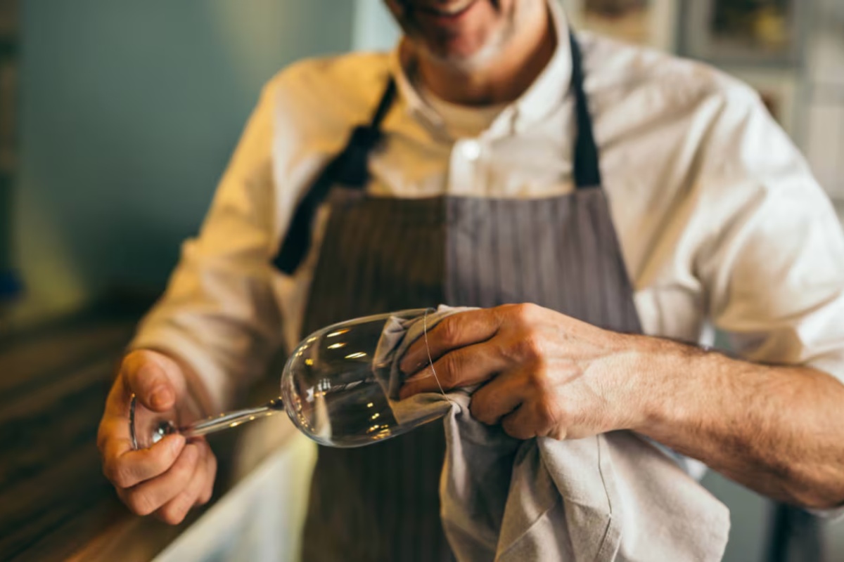 Čišćenje staklenih čaša pomoću sirćeta