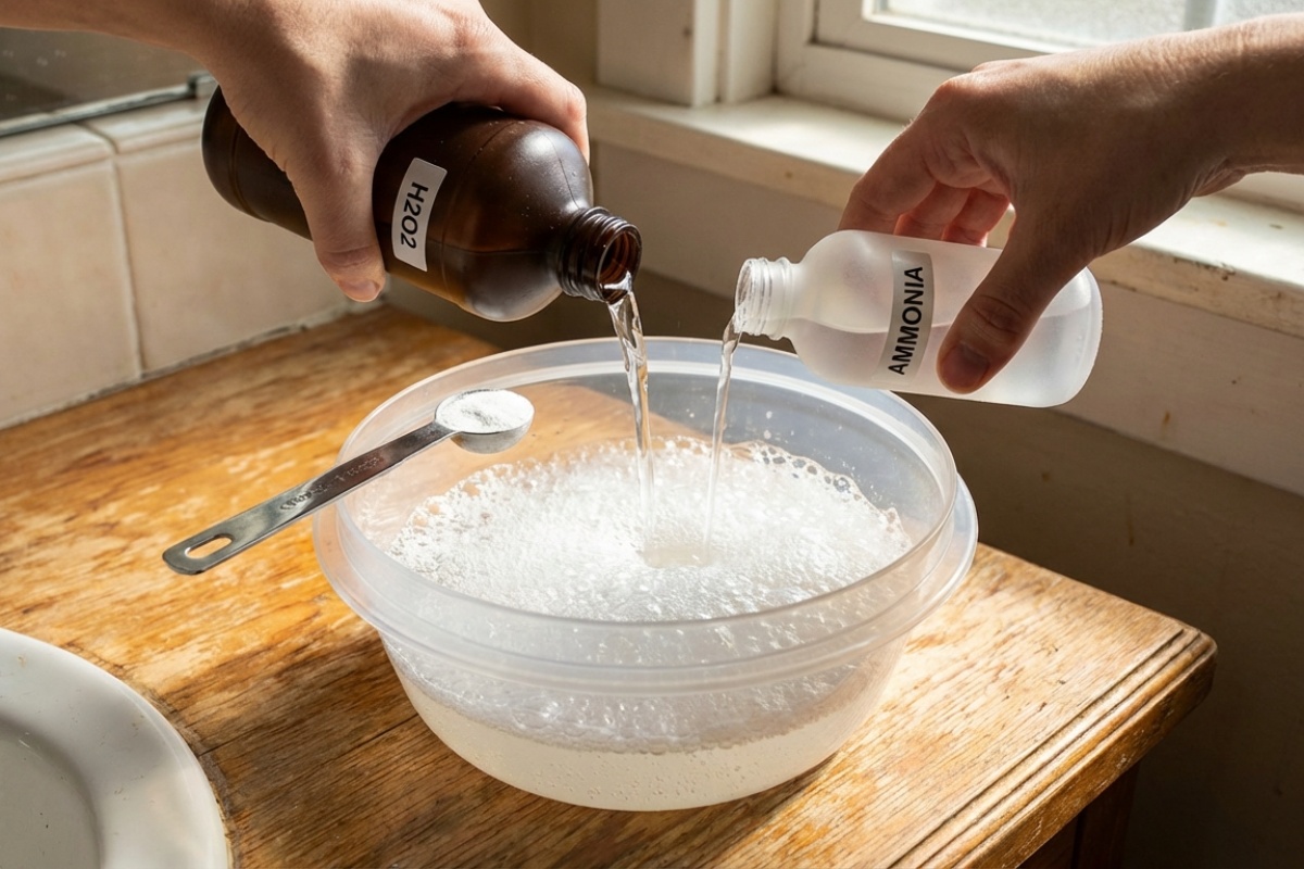 Priprema rastvora za čišćenje kade