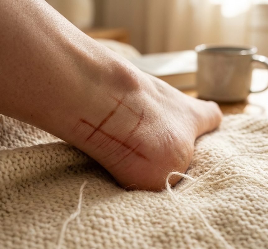 Nanošenje jodne mreže na pete pre spavanja