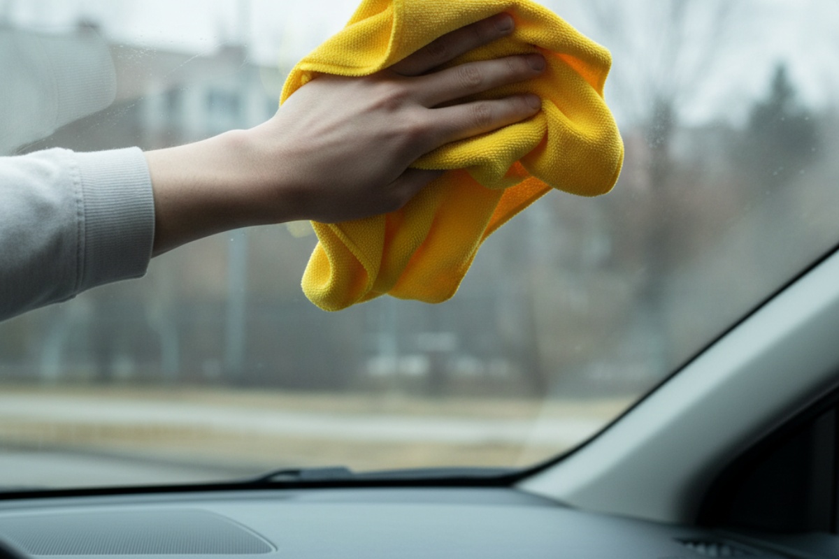 Nanošenje sirovog krompira na šoferšajbnu