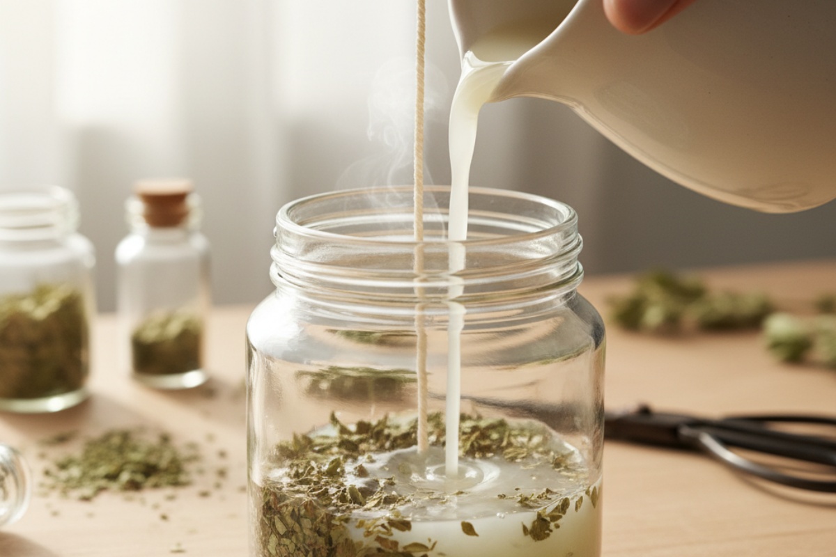 Postupak izrade domaće mirisne sveće protiv insekata