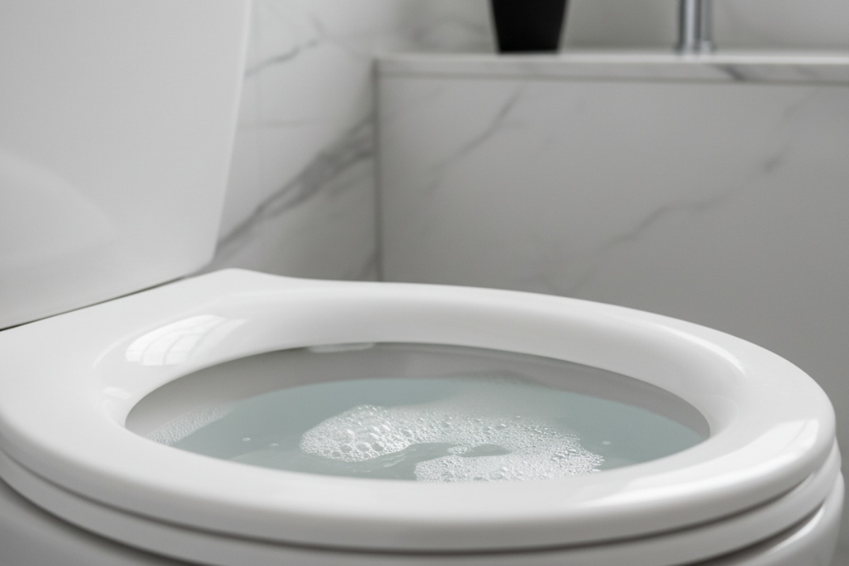 Blistavo čista WC školjka nakon prirodnog tretmana