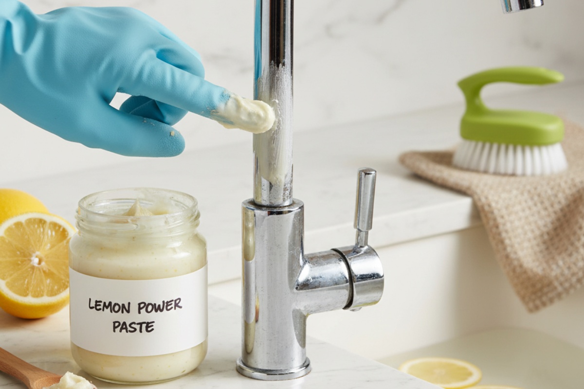 Priprema limunove smese za čišćenje kupatila