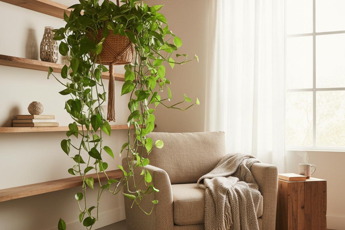 Dekoracija enterijera puzavicom potus