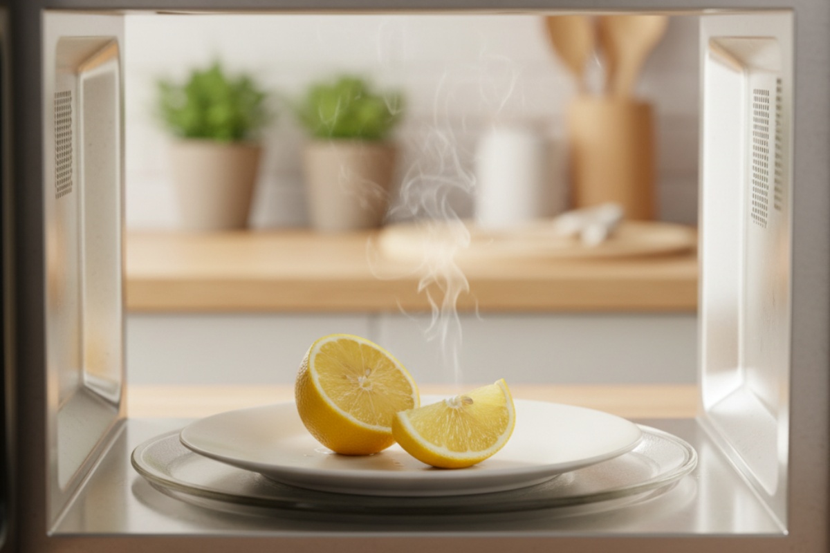 Blistavo čista unutrašnjost mikrotalasne pećnice