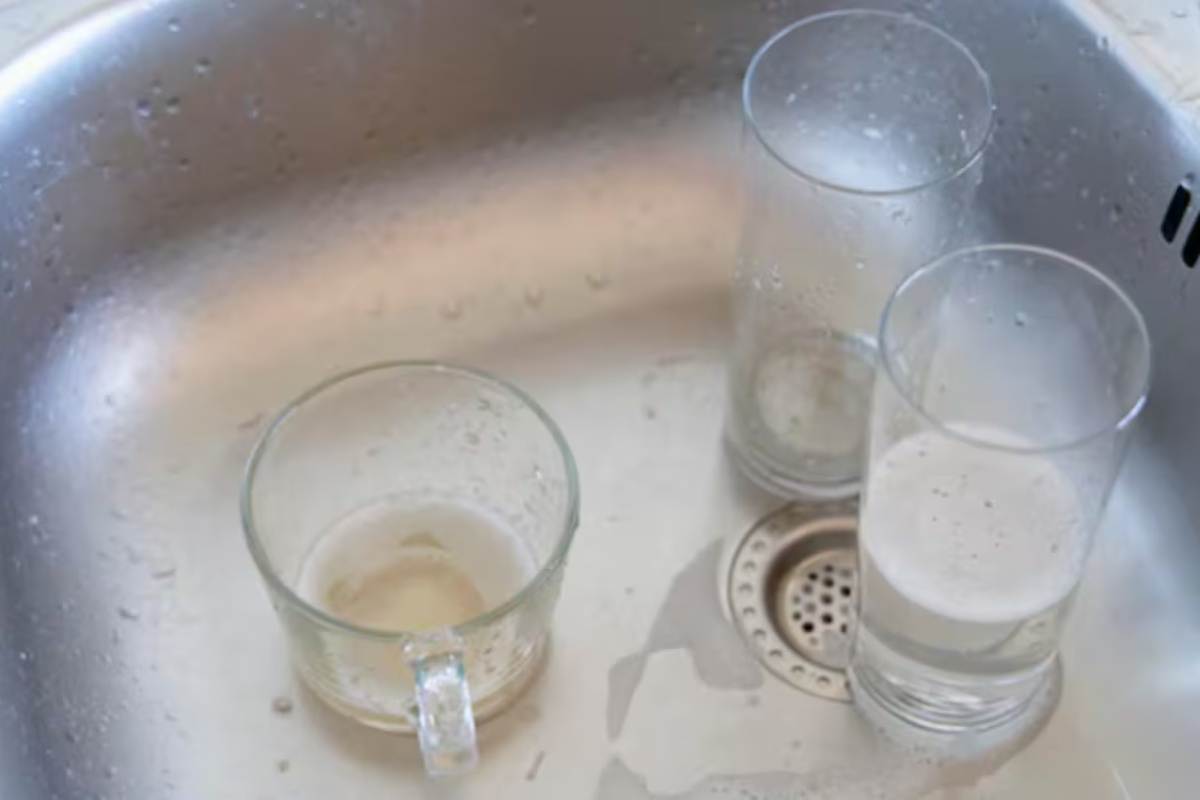 Blistave vinske čaše nakon tretmana