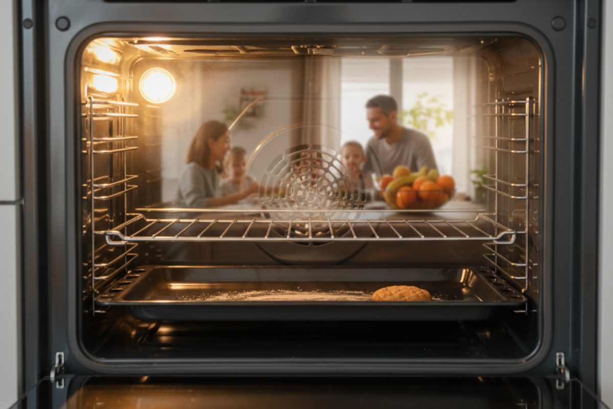 Čista i sjajna unutrašnjost rerne nakon prirodnog tretmana