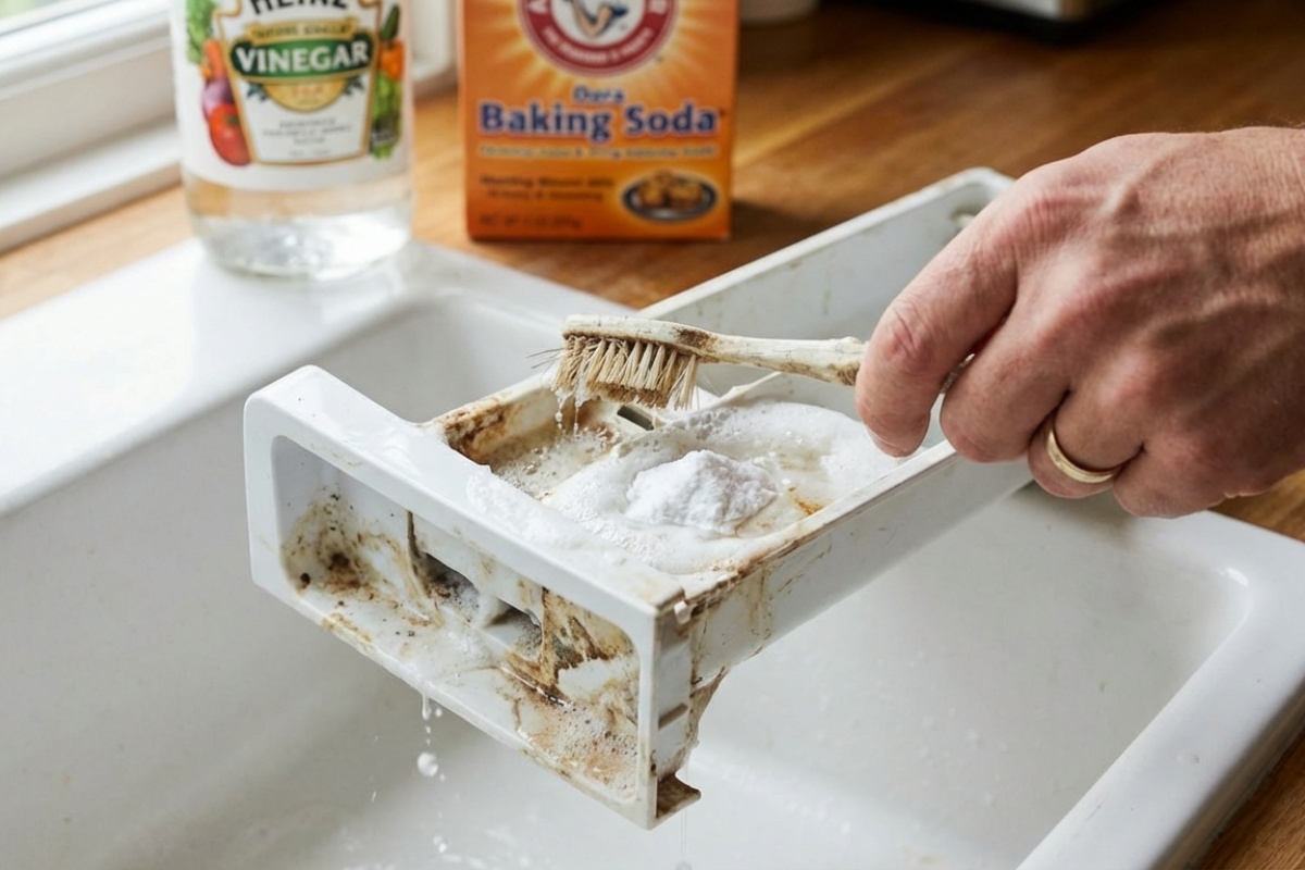 Čišćenje fioke veš mašine sirćetom i sodom