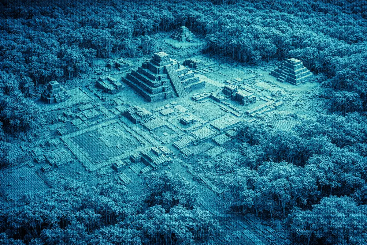 3D laserski LiDAR topografski pregled džungle