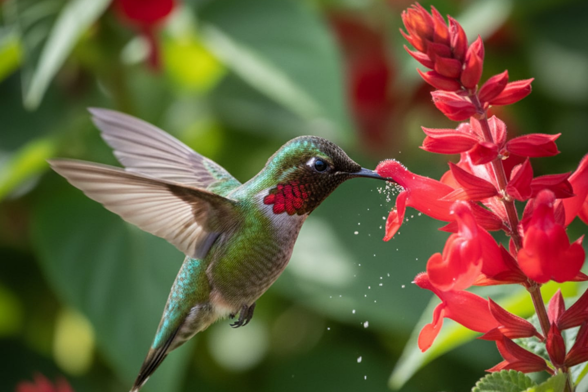 Salvia roja colibri