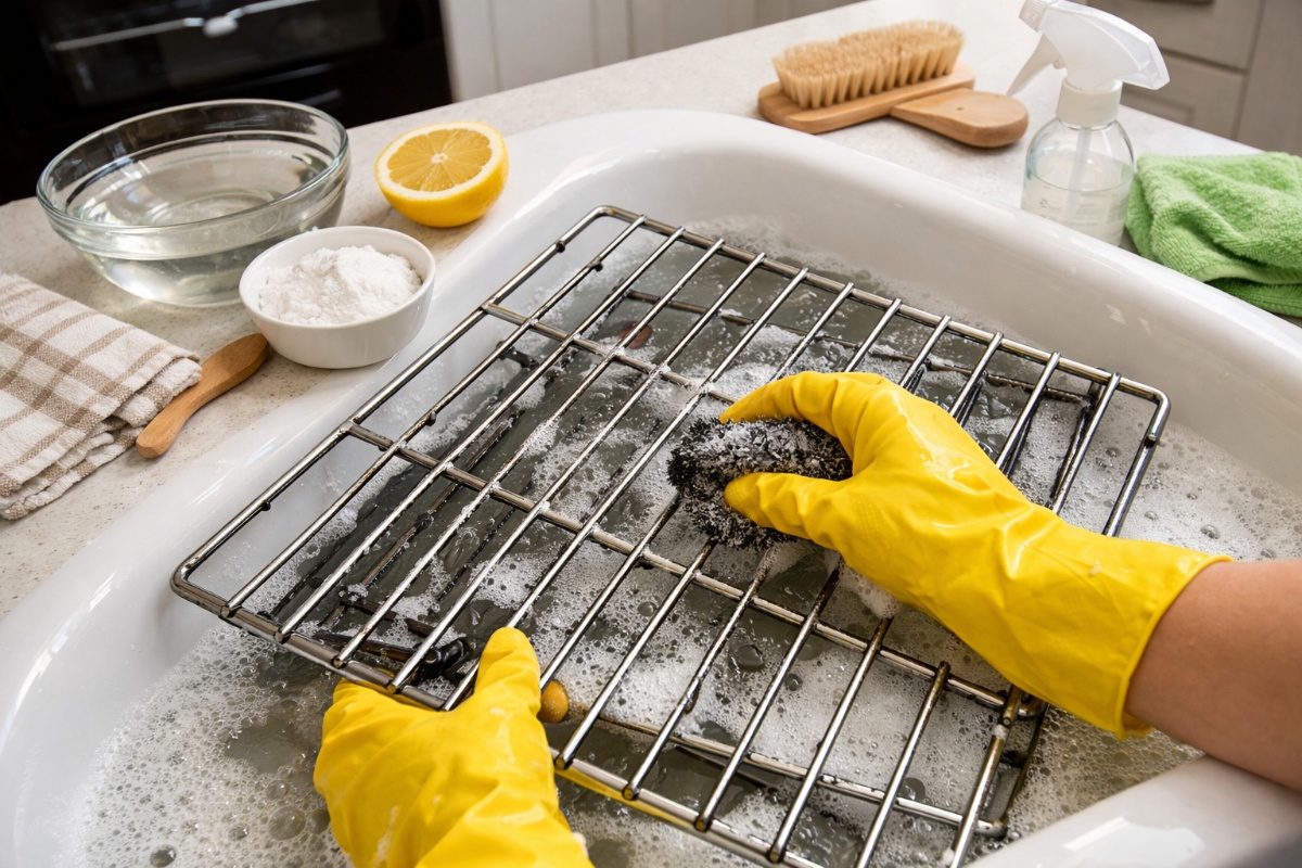Ni odmašćivač ni deterdžent: kako lako očistiti rešetke iz rerne