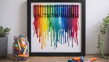 Ne bacajte ih: kako reciklirati stare voštane boje i pretvoriti ih u dekorativnu sliku