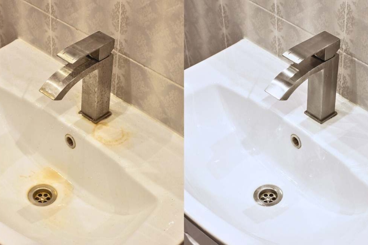 Zbogom žutim mrljama na lavabou: Tehnika za uklanjanje tvrdokornog kamenca i vraćanje bele boje bez oštećenja slavina