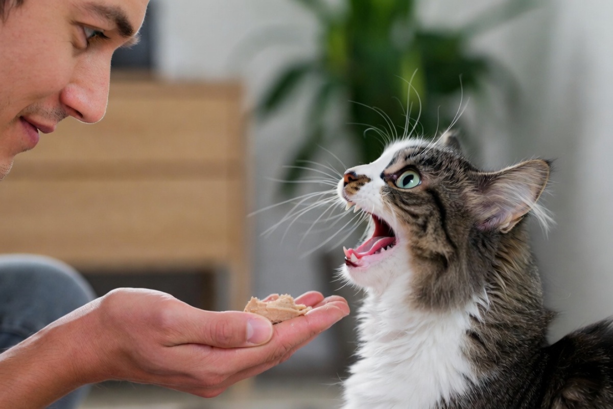Davanje tunjevine mački: zašto je dobro i koliko često to raditi