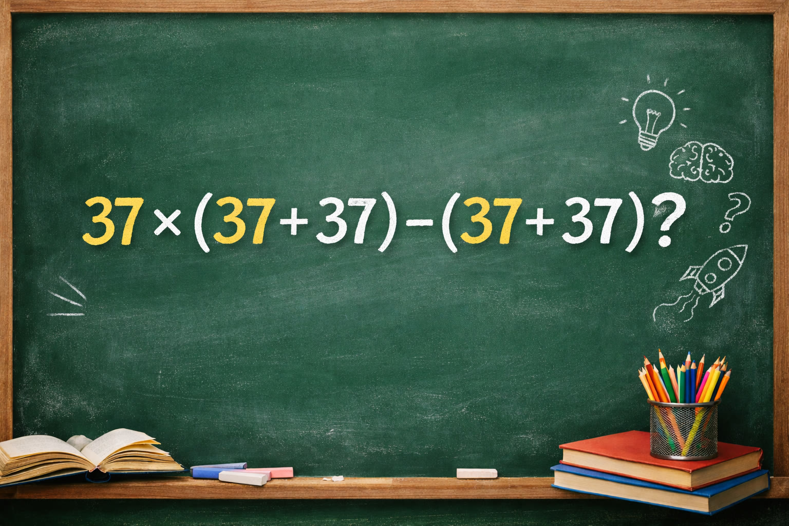 Koliko je 37 x (37 + 37) - (37 + 37)? Matematički zadatak koji stavlja genije na test