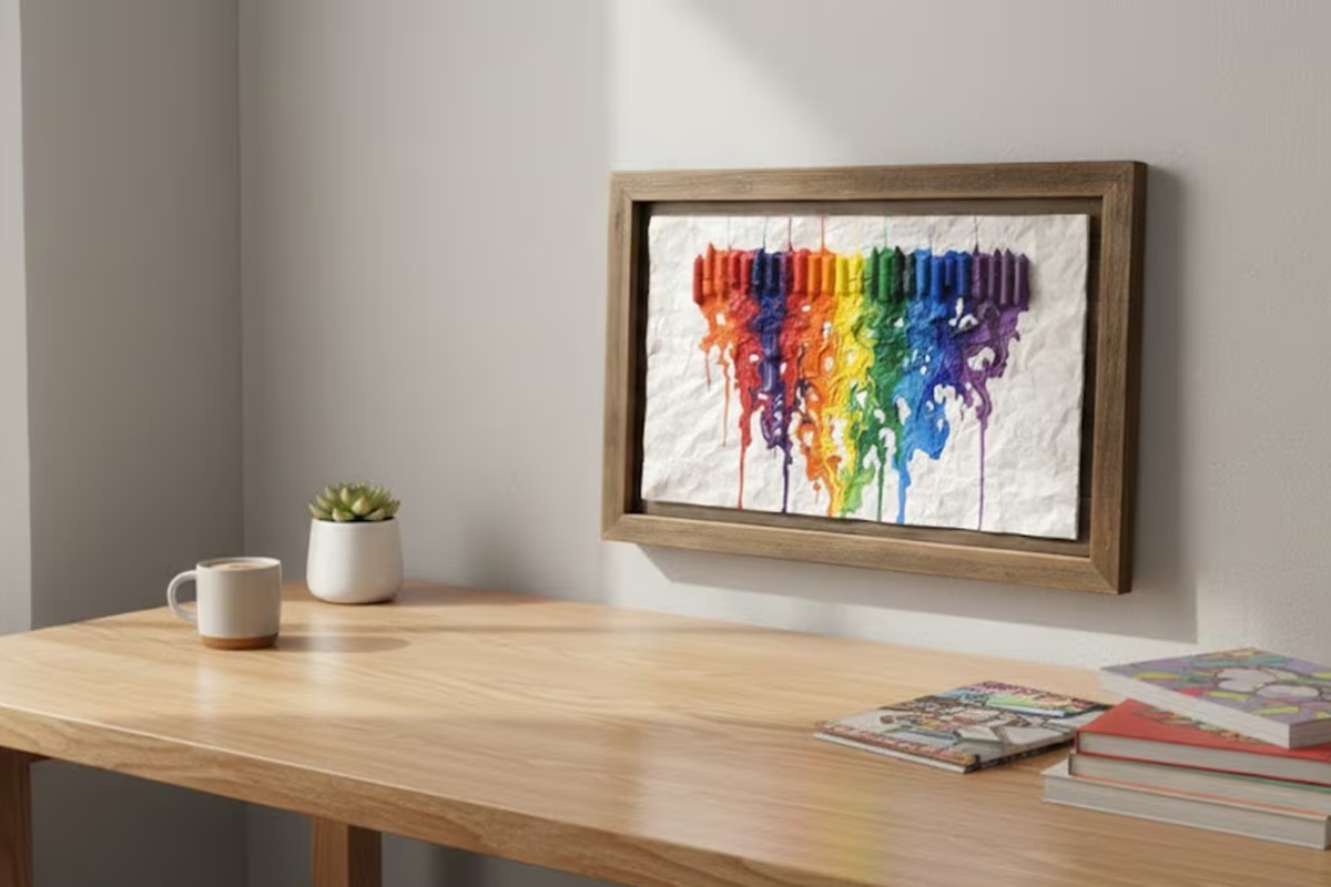 Ne bacajte ih: kako reciklirati stare voštane boje i pretvoriti ih u dekorativnu sliku – image 2