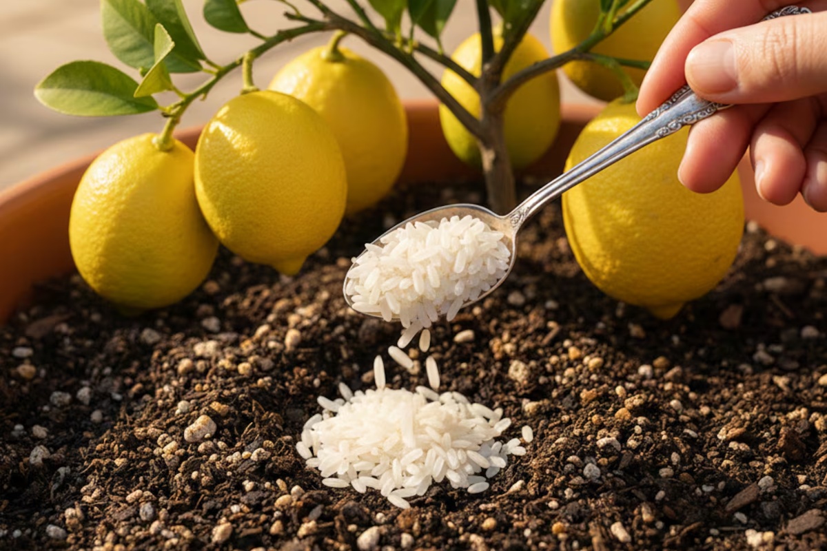 Stavljanje sirovog pirinča u zemlju limuna: koje su prednosti i čemu služi – image 2