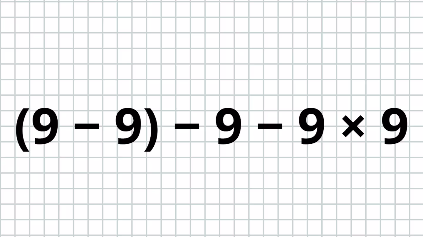Koliko je (9 - 9) - 9 - 9 x 9? Matematički zadatak koji stavlja genije na test – image 2