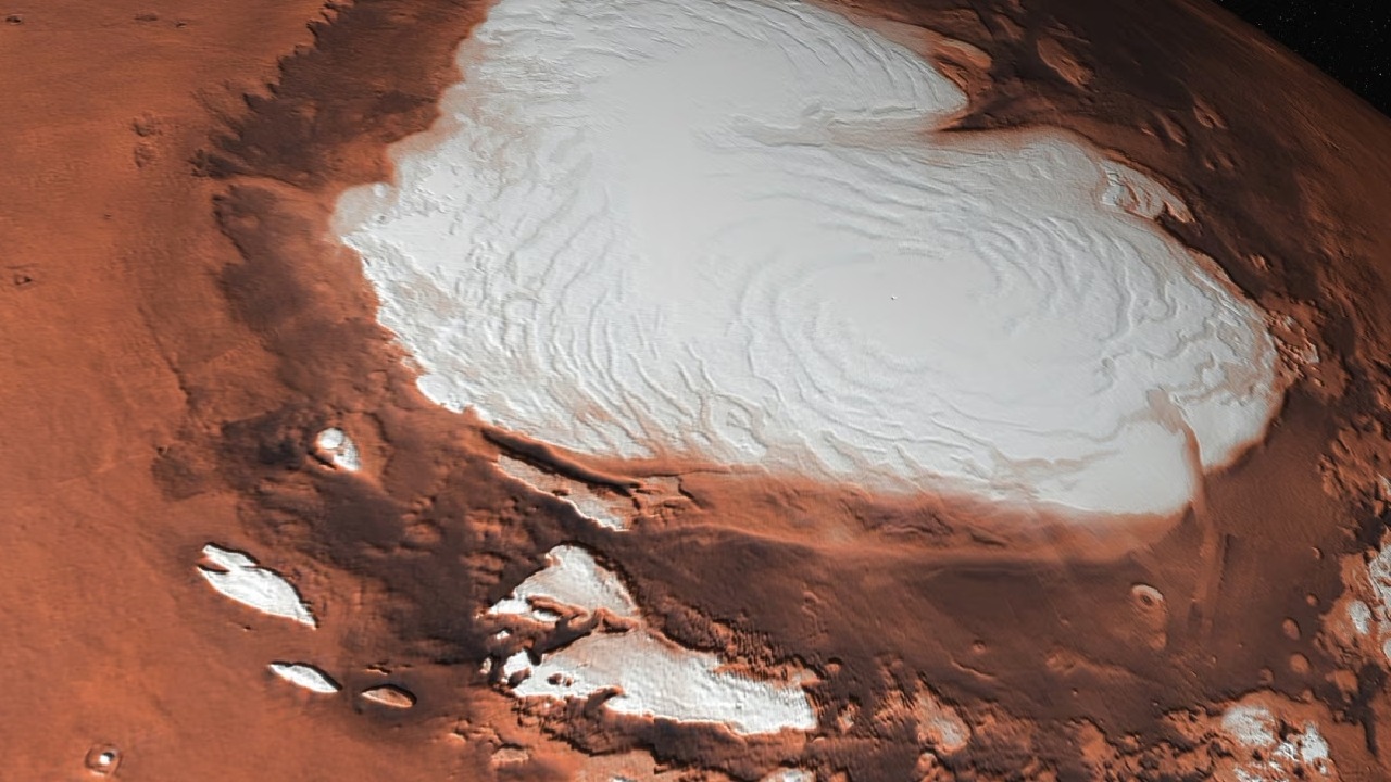 Geološki tragovi mirnih jezera na Marsu.