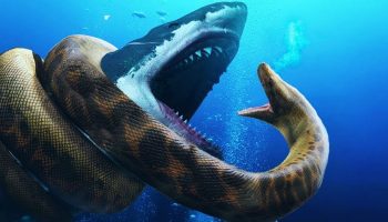 O fosilă veche de 56 de milioane de ani dovedește existența unor șerpi uriași, capabili să devoreze rechini.