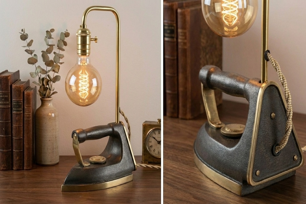 Koraci za izradu lampe od starinskog glačala