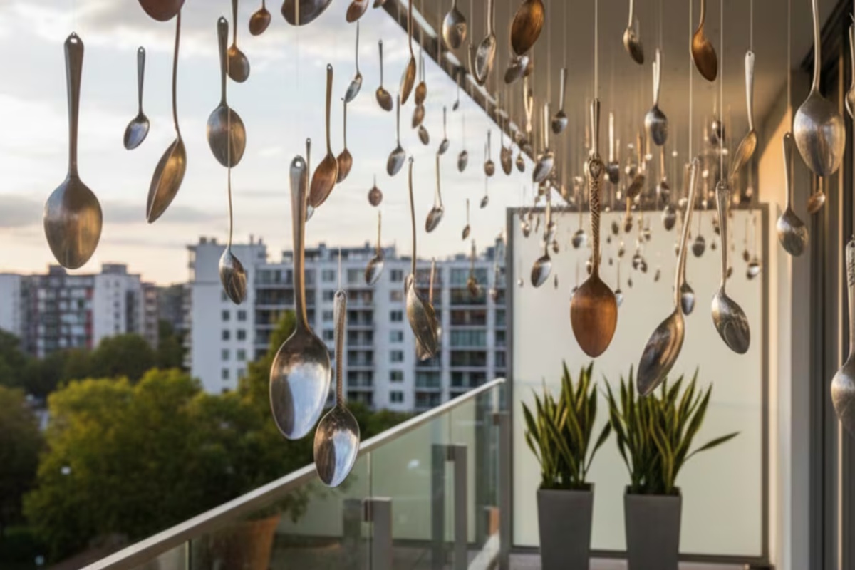 Malo tko zna: čemu služi vješanje metalnih žlica na balkon