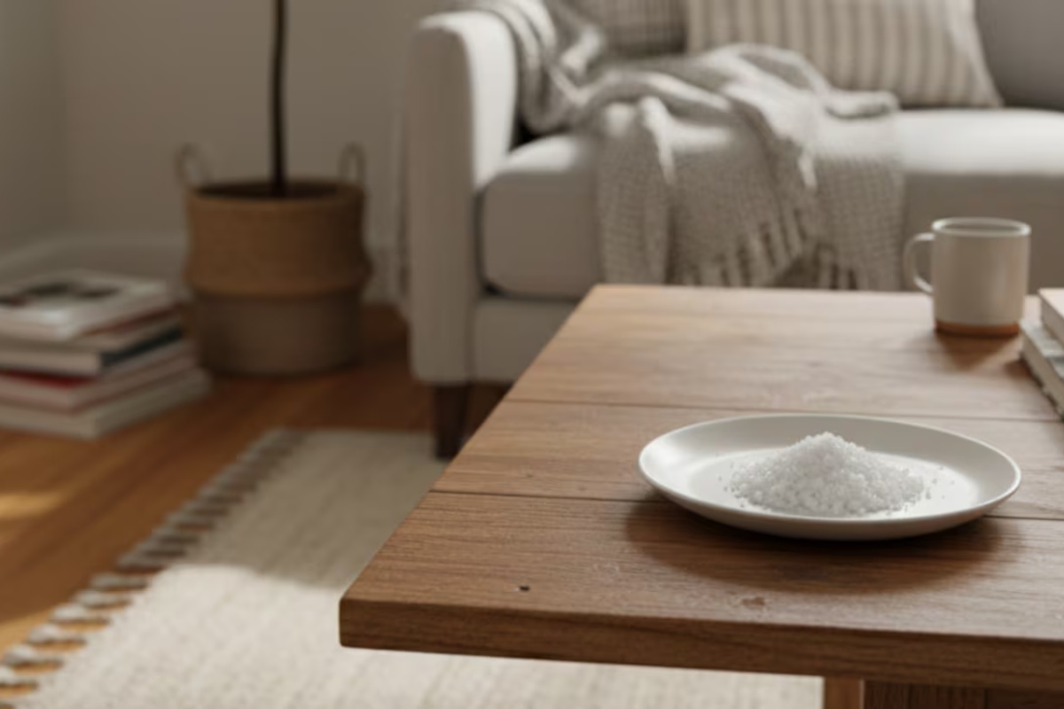 Tanjur s krupnom soli u dnevnoj sobi: čemu služi i zašto se preporučuje