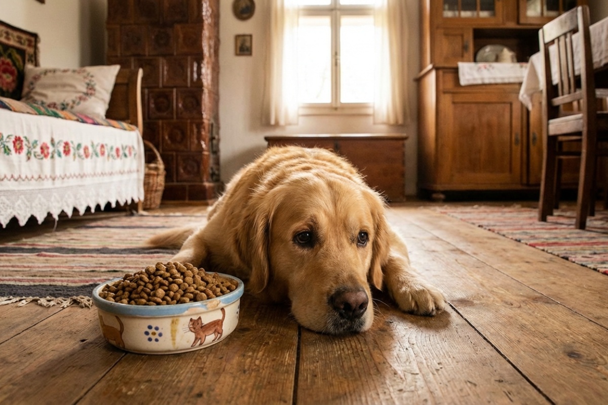 Pas jede mačju hranu