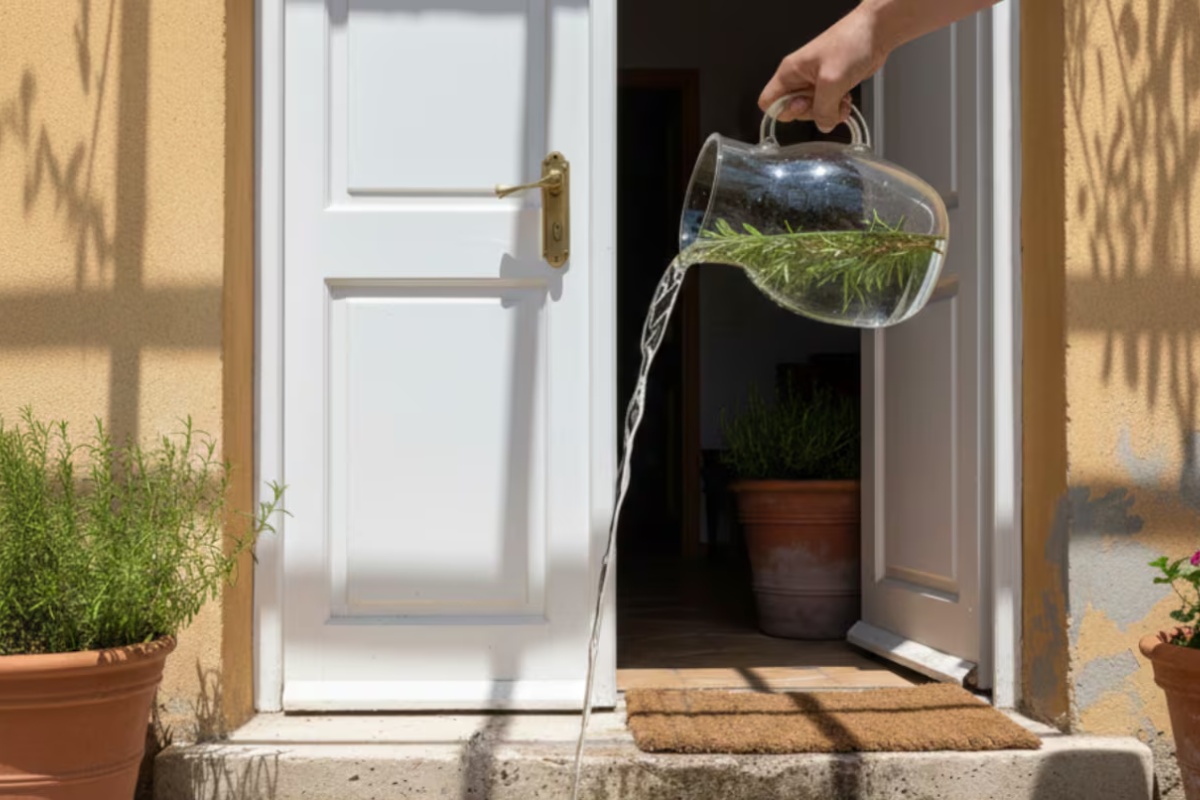 Prosipanje vode sa ruzmarinom na ulazna vrata: čemu služi i kako to uraditi