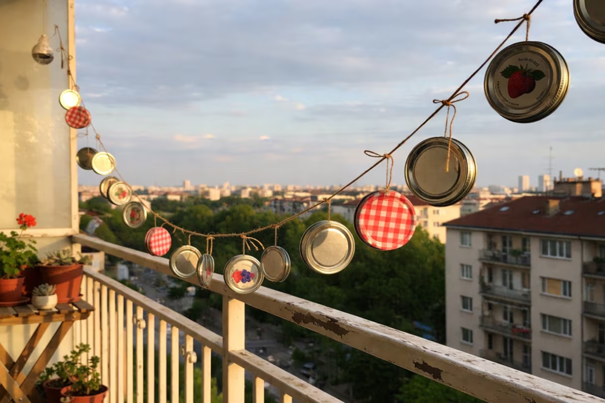Kačenje poklopaca od džema na balkon: zašto se preporučuje i čemu služi