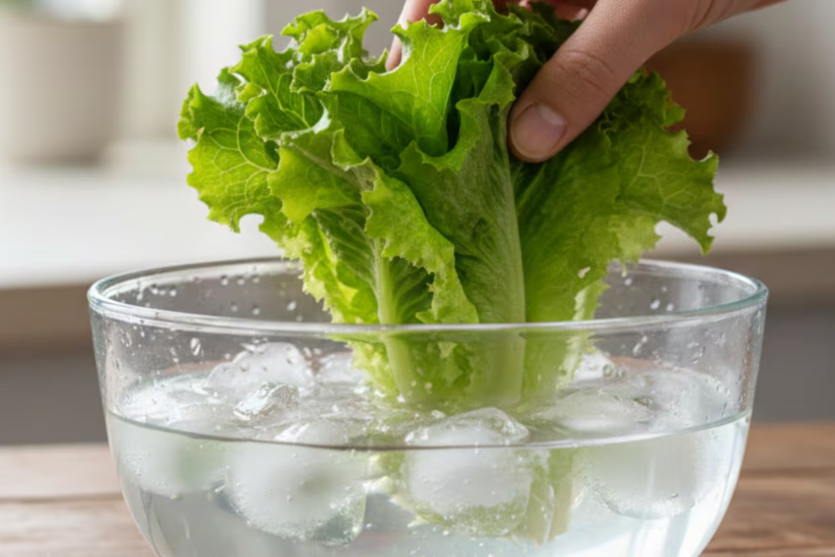 Potapanje zelene salate u vodu sa ledom: čemu služi ovaj postupak od 10 minuta i zašto