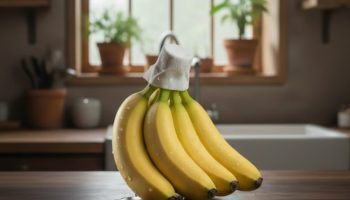 Prekrivanje peteljke banana vlažnim papirnim ubrusom: čemu služi i koje su prednosti