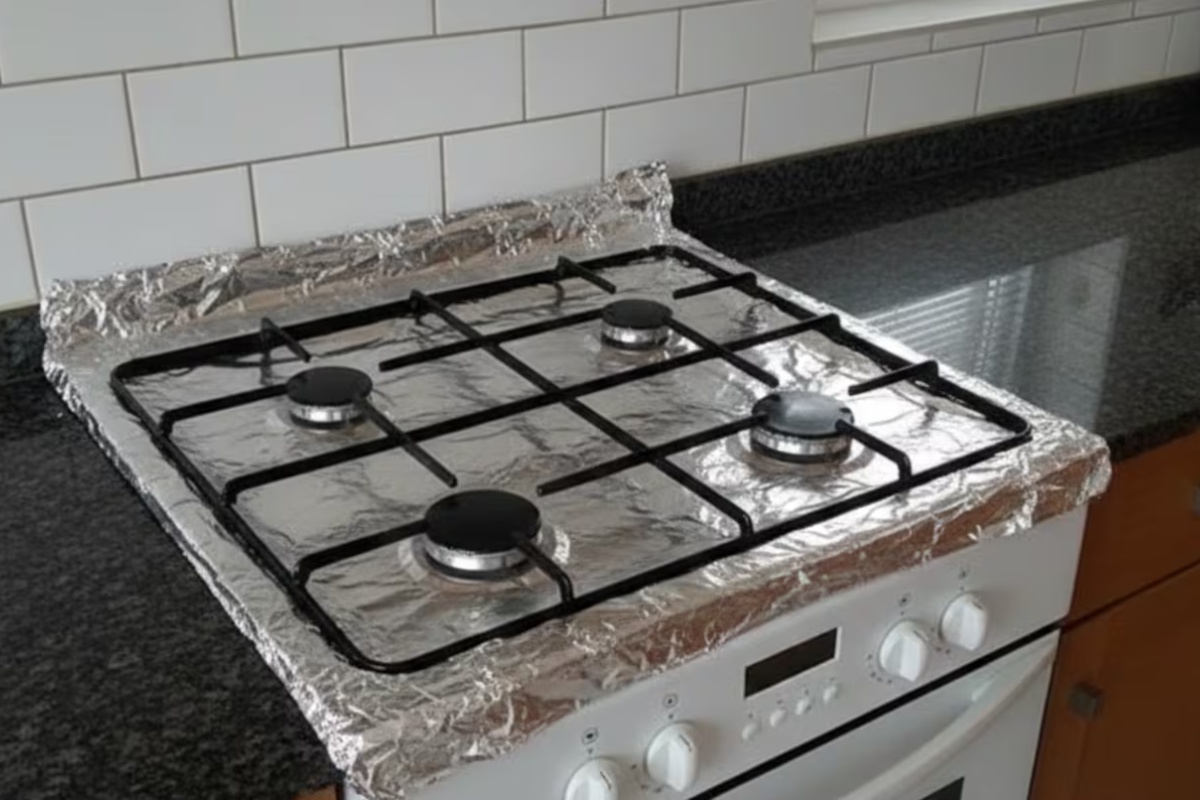 Postavljanje aluminijumske folije na površinu šporeta: zašto se preporučuje i čemu služi