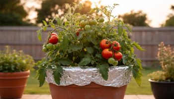 Stavljanje aluminijumske folije u saksiju sa paradajzom: čemu služi i kako je primeniti