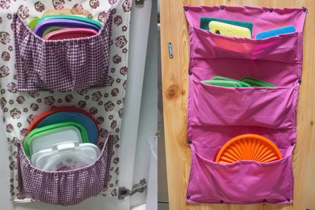 Uradi sam: ako vam preostane komad tkanine, napravite veoma koristan organizator za kuhinjski pribor