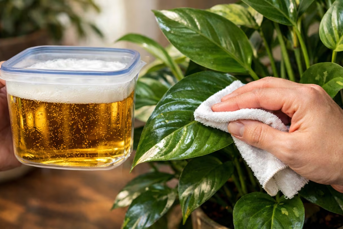 Čišćenje listova biljaka pivom: zašto se preporučuje i čemu služi