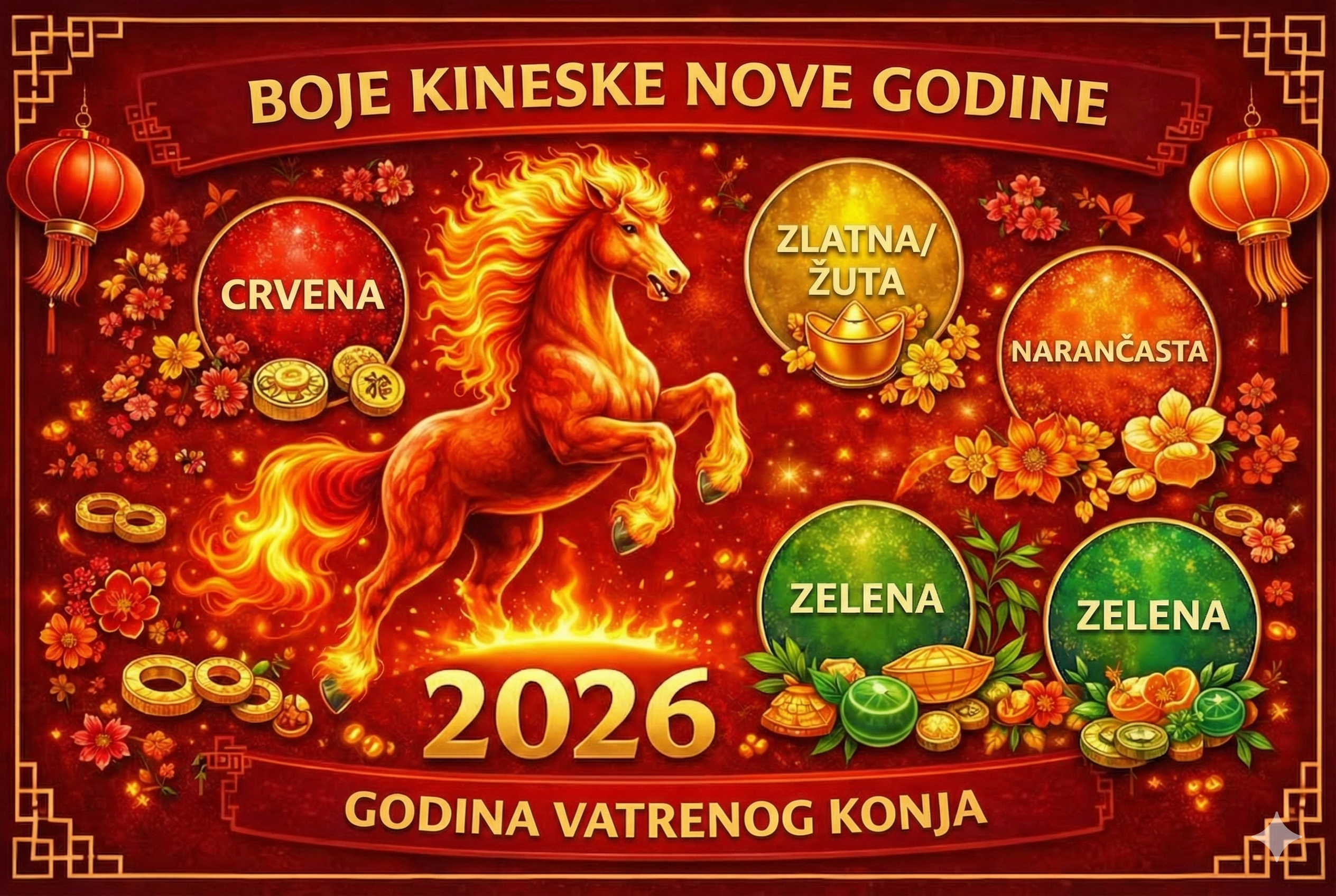 Kineska Nova godina 2026: Kako saznati koje su srećne boje