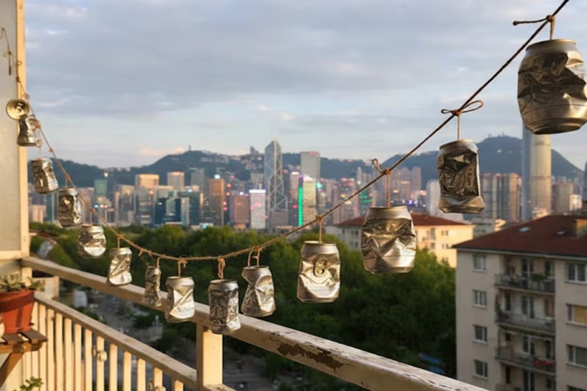 Kačenje spljoštenih limenki na balkon: zašto se to preporučuje i čemu služi