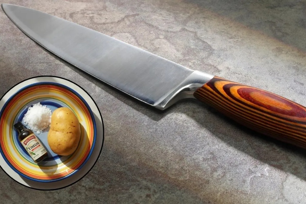 Kako naoštriti i očistiti nož: pomoću sirćeta, soli i isečenog krompira