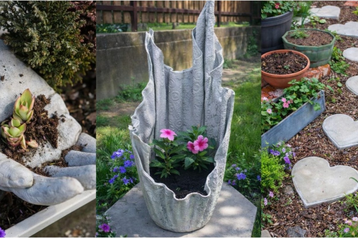 Sipala je betonsku mešavinu na pucketavu foliju i rezultat je apsolutno predivan: Inspirišite se