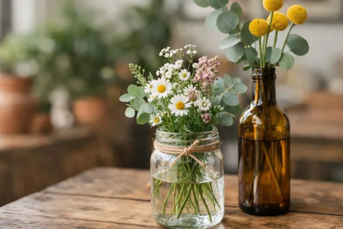 Vaze od staklenih tegli: Vodič za upcycling koji će osvežiti vaš dom