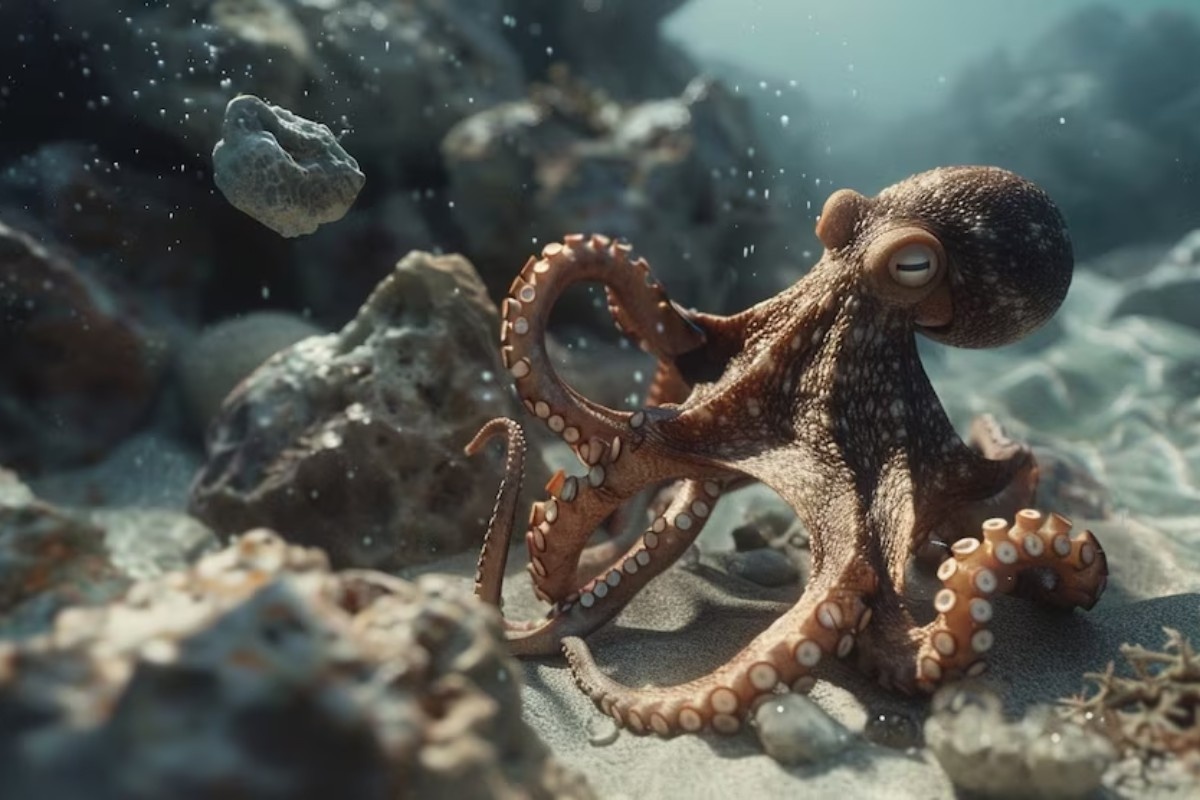 Ženke hobotnica gađaju predmetima mužjake koji ih „uznemiravaju“: iznenađujući video snimak – image 1