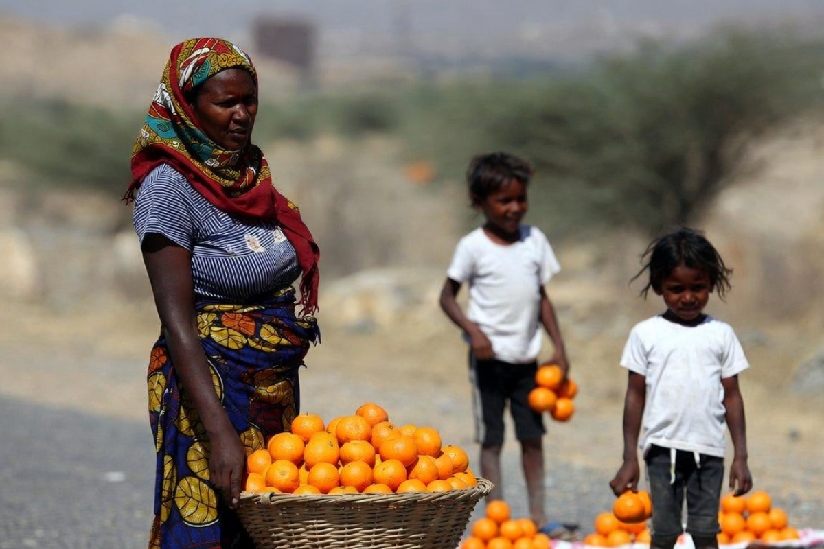 Majka i njeni sinovi grade budućnost prodajući pomorandže pored puta – image 1