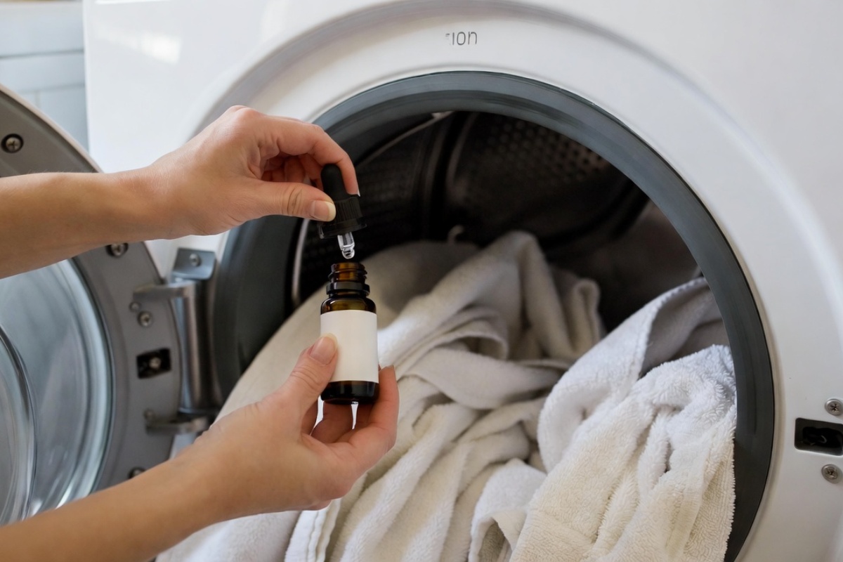 Dodajte 15 kapi i sipajte u mašinu tokom pranja peškira. Mirisaće kao odmor u Grčkoj. Domaći način za pranje peškira – image 1