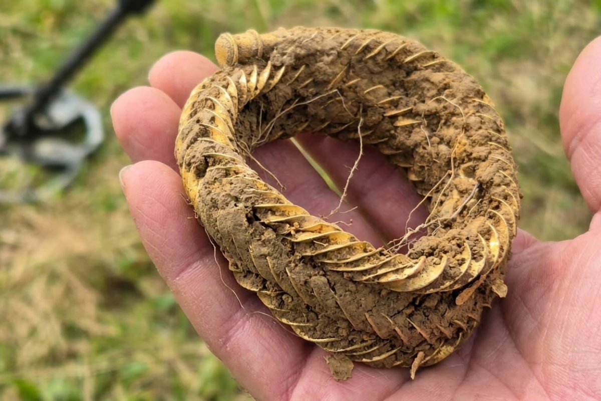 U svom vrtu pronašao praistorijsku zlatnu ogrlicu koja bi mogla da dostigne vrednost od 175.000 € – image 1